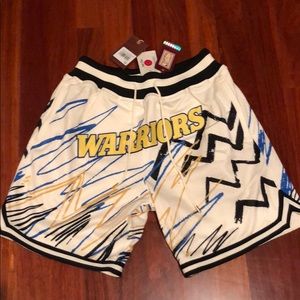 Just Don ‘NBA Jam’ Warriors Shorts Size M Medium
